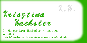 krisztina wachsler business card